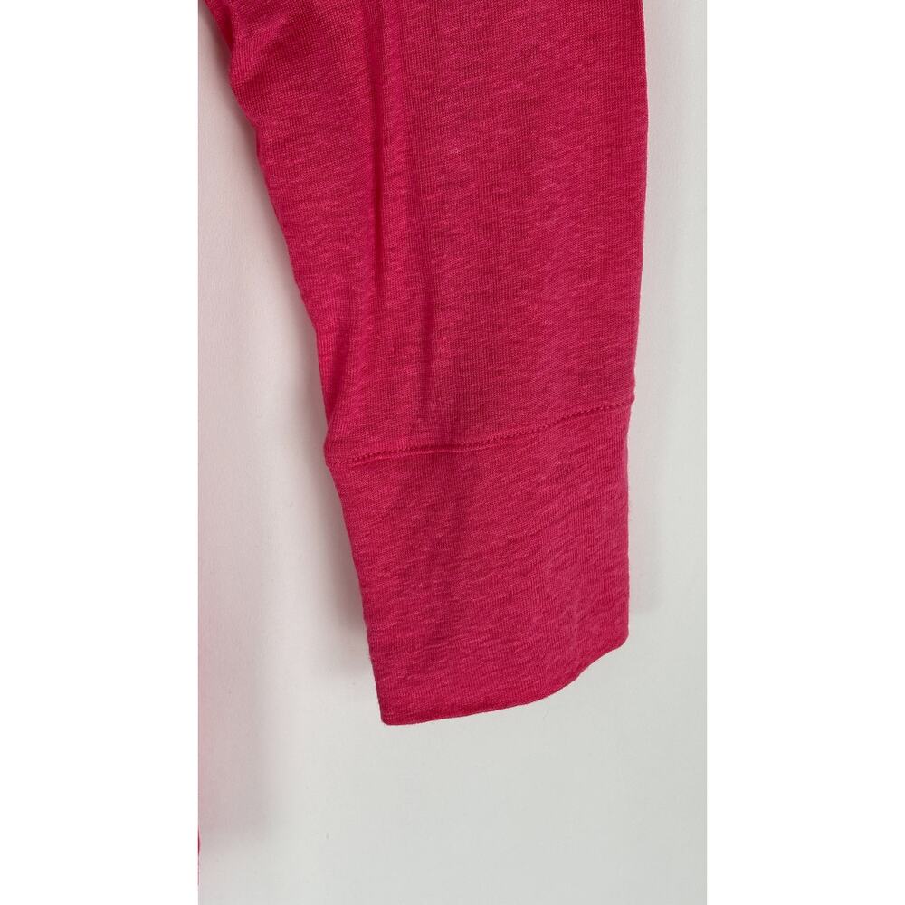 J McLaughlin Linen Blend Brynn 3/4 Sleeve Shirt Pink Womens Size Medium Top - Picture 7 of 14